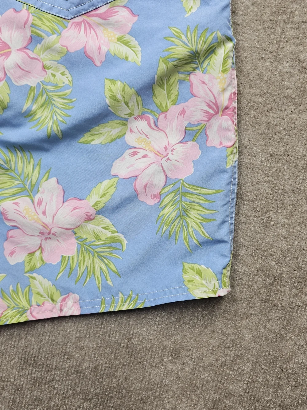 Polo Ralph Lauren Men’s XXL Swim Trunks Blue Pink Floral Hawaiian Board Shorts